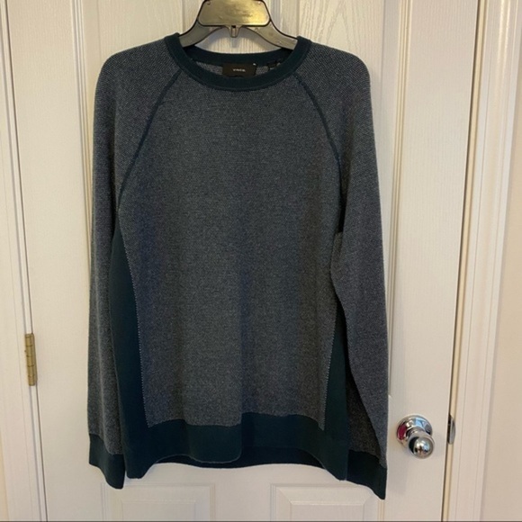 VINCE Bird's Eye Stitch Wool & Cashmere Sweater - Picture 3 of 10